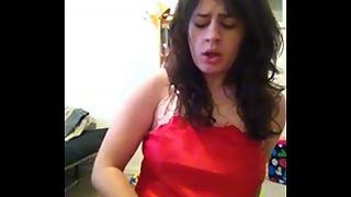Indian gf in sexy red skirt masturbating for her boyfriend