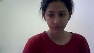 Pakistani babe getting wild on webcam stripping and masturbating