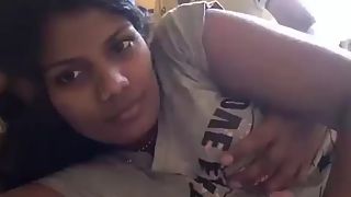 Juicy Indian gf with her boyfriend getting her big boobs pressed on live cam