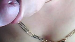 Indian wife licking her hubby cock