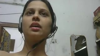 Indian Call Center Girl On Webcam
