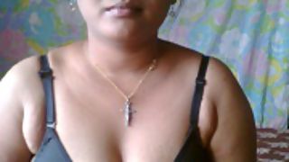 delicios big boob Indian wife laying naked in bedroom
